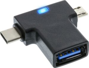 INLINE - USB-Adapter - USB Typ A (W) gewinkelt zu Micro-USB Typ B