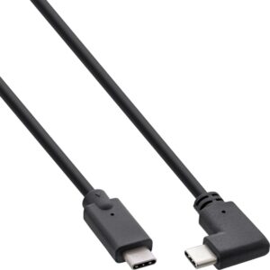InLine USB 3.2 Gen.2 Kabel - USB Typ-C Stecker/Stecker gewinkelt - schwarz - 0