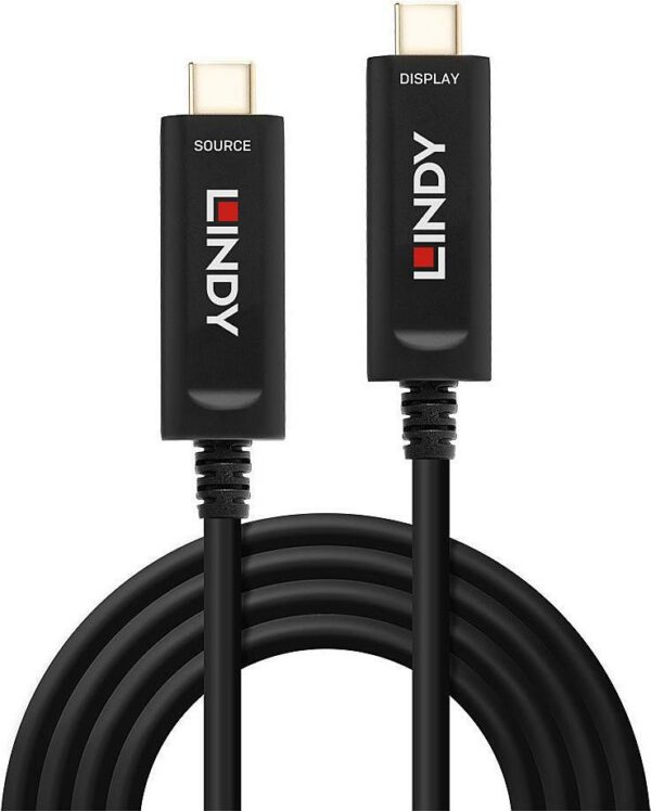 Lindy Fibre Optic Hybrid USB Type C Video Cable - USB-Kabel - USB-C (M) bis USB-C (M) - 30