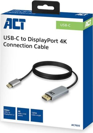 ACT USB-C to DisplayPort male connection cable