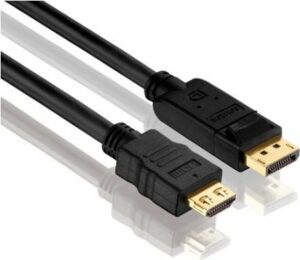 Purelink PureInstall PI5100 - Video- / Audiokabel - DisplayPort / HDMI - DisplayPort (M) bis HDMI (M) - 5 m - Dreifachisolierung - Schwarz - rund