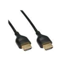 INLINE Premium - HDMI-Kabel mit Ethernet - HDMI männlich zu HDMI männlich - 1.5 m - dreifach abgeschirmtes Twisted-Pair-Kabel - Schwarz - 4K Unterstützung