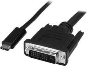 Microconnect USB3.1CDVI18B 1.8m USB C DVI-D Schwarz Videokabel-Adapter (USB3.1CDVI18B)