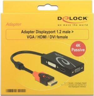DeLOCK - Videokonverter - DisplayPort / HDMI / VGA / DVI - DVI
