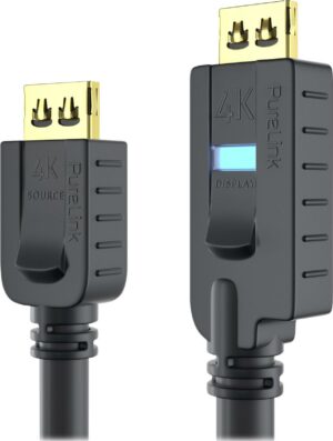 PureLink OneAV PI2010-125 - HDMI-Kabel mit Ethernet - HDMI männlich zu HDMI männlich - 12.5 m - Dreifachisolierung - Schwarz - rund