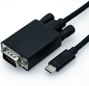 ROLINE 11.04.5820 1m USB C VGA (D-Sub) Schwarz Videokabel-Adapter (11.04.5820)