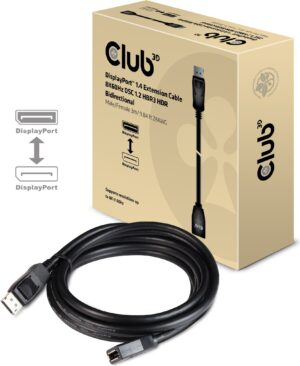 Club 3D - DisplayPort-Verlängerungskabel - DisplayPort (W) bis DisplayPort (M) eingerastet - DisplayPort 1.4 - 3 m - 8K Unterstützung