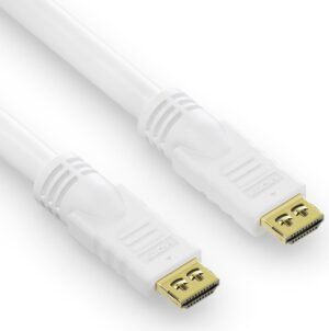 PureLink - Highspeed - HDMI-Kabel mit Ethernet - HDMI männlich zu HDMI männlich - 7.5 m - Dreifachisolierung - weiß - rund