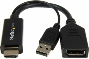 StarTech.com HDMI auf DisplayPort Konverter - 4K - Videokonverter - HDMI bis DisplayPort - Schwarz (HD2DP)