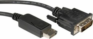 ROLINE - Videokabel - DisplayPort (M) - DVI-D (M) - 5 m (DisplayPort 1.1) - Flügelschrauben - Schwarz (11.04.5774)