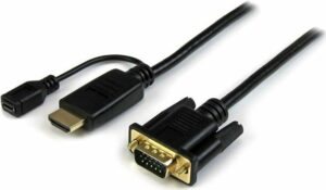 StarTech.com 10ft HDMI to VGA Active Converter Cable HDMI to VGA Adapter - Videokonverter - HDMI - Schwarz (HD2VGAMM10)