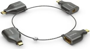 PureLink Adapter Ring Klein - 4x USB-C - USB-C > VGA/HDMI/miniDP/DP