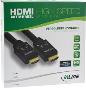 InLine High Speed - HDMI-Kabel mit Ethernet - HDMI Stecker zu HDMI Stecker - 20