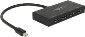 Delock DisplayPort 1.2 Splitter 1 x mini DisplayPort in > 4 x DisplayPort out 4K (87693)