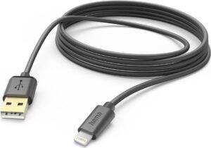 Hama 00201582 USB Kabel 3 m USB 2.0 USB A Lightning Schwarz (00201582)