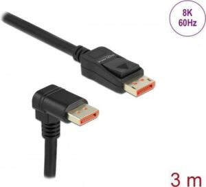 Delock - DisplayPort-Kabel - DisplayPort (M) gewinkelt bis DisplayPort (M) Verriegelung - DisplayPort 1