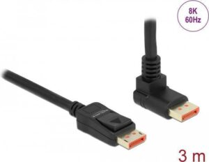Delock - DisplayPort-Kabel - DisplayPort (M) gewinkelt bis DisplayPort (M) Verriegelung - DisplayPort 1