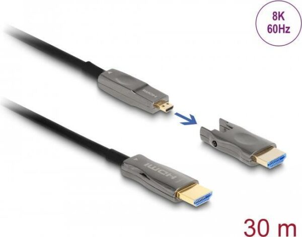 Delock - High Speed - HDMI-Kabel - 19 pin micro HDMI Type D männlich zu HDMI männlich - 30