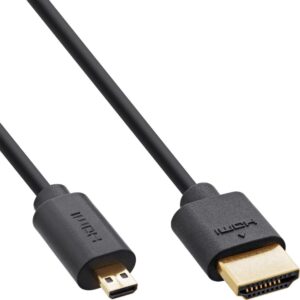 InLine 17902D HDMI-Kabel 2 m HDMI Typ A (Standard) HDMI Typ D (Mikrofon) Schwarz (17902D)