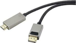 RF-4995158 DisplayPort Kabel[1x Stecker - 1x HDMI-Stecker] Schwarz (RF-4995158)