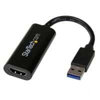 StarTech.com Slim USB3.0 auf HDMI Multi Monitor Adapter - Externe Video Adapter mit 1920x1200 / 1080p - Externer Videoadapter - T5-302 - SuperSpeed USB3.0 - HDMI - Schwarz (USB32HDES)
