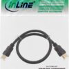 InLine - HDMI mit Ethernetkabel - HDMI (S) bis HDMI (S) - 30cm - Dreifachisolierung - Schwarz - geformt