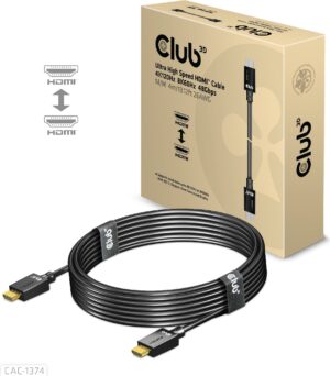 Club 3D - Ultra High Speed HDMI-Kabel - HDMI (M) bis HDMI (M) - 4 m - Schwarz - Support von 4K 120 Hz