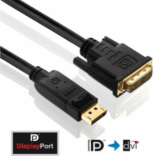 Purelink PureInstall PI5200 - Videokabel - DisplayPort (M) zu DVI-D (M) - 7.5 m - Schwarz