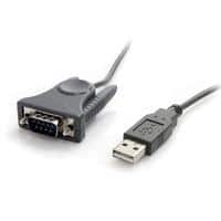 StarTech.com USB 2.0 auf Seriell RS232 / DB9 / DB25 Adapterkabel - St/St - USB zu Seriell Adapter/ Konverter Kabel - Serieller Adapter - USB 2.0 - Grau