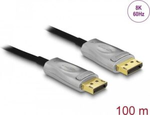 Delock - DisplayPort-Kabel - DisplayPort (M) eingerastet zu DisplayPort (M) eingerastet - DisplayPort 1.4 - 100 m - halogenfrei