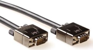 ACT 1.8 metre High Performance VGA cable male-male with metal hoods. Length: 1.8 m Vga hq met hood hd15m/m 1.80m (AK9360)