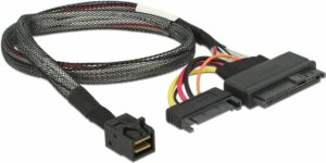 Delock Kabel SFF-8643 Stecker > U.2 SFF-8639 Buchse + SATA Stromanschluss 50 cm (84819)