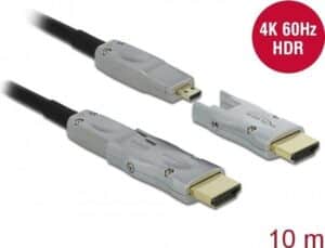 Delock - High Speed - HDMI-Kabel - mikro HDMI männlich zu mikro HDMI männlich - 10 m - Schwarz - 4K Unterstützung