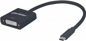 Manhattan - Externer Videoadapter - USB-C - DVI - Schwarz