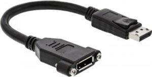 INLINE - DisplayPort-Adapter - DisplayPort (M) zu DisplayPort (W) - 20 cm - 4K Unterstützung - Schwarz