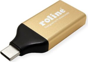ROLINE 12.03.3231 Videokabel-Adapter USB Typ-C HDMI Schwarz - Gold (12.03.3231)