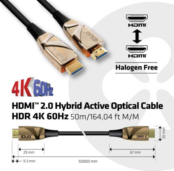 Club 3D CAC-1391 - HDMI-Kabel - HDMI (M) bis HDMI (M) - 50