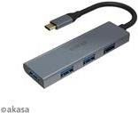 Akasa AK-CBCA25-18BK Schnittstellen-Hub USB 3.2 Gen 1 (3.1 Gen 1) Type-C 5000 Mbit/s Grau (AK-CBCA25-18BK)