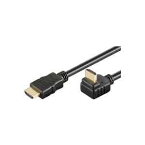 MicroConnect - HDMI-Kabel mit Ethernet - HDMI männlich zu HDMI männlich - 5 m - 270° Stecker