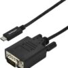 StarTech.com 3 m (10 ft.) USB-C to VGA Cable - 1920 x 1200 - Black - Externer Videoadapter - RTD2166 / RTS5404 - USB-C - VGA - Schwarz