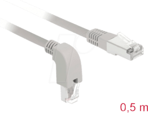 DELOCK 85855 - Patchkabel Cat.5e SF/UTP unten gewinkelt/gerade 0