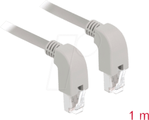 DELOCK 85859 - Patchkabel Cat.5e SF/UTP unten/unten gewinkelt 1m