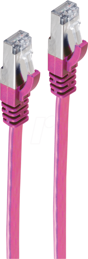 SHVP 75511-SLM - 1m Patchk.-Flach U/FTP Cat.7-Rohkabel magenta