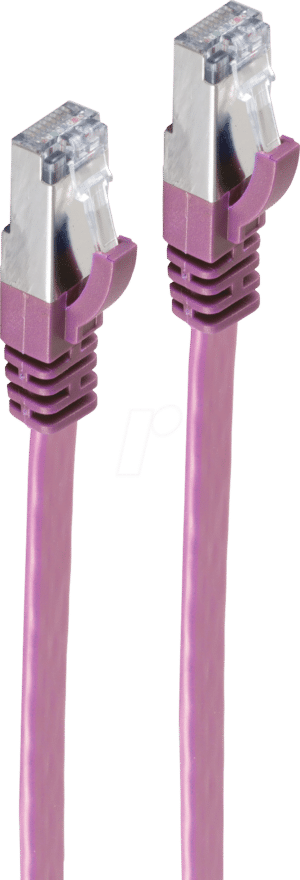 SHVP 75513-SLV - 3m Patchk.-Flach U/FTP Cat.7-Rohkabel violett