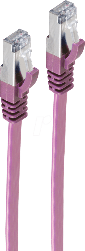 SHVP 75515-SLV - 5m Patchk.-Flach U/FTP Cat.7-Rohkabel violett