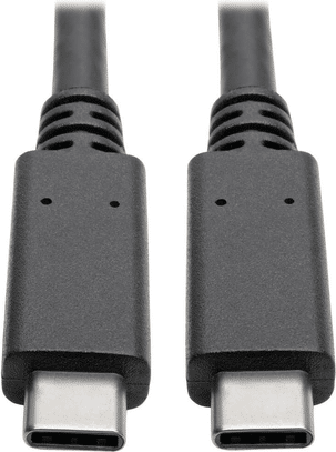 Tripp Lite USB 3.1 Gen 2 USB-C Cable w/ 5A Rating 20V M/M USB Type-C 3ft 3' - USB-Kabel - 24 pin USB-C (M) zu 24 pin USB-C (M) - USB 3.1 Gen 2 - 20 V - 5 A - 91.4 cm - geformt - Schwarz