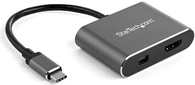 StarTech.com USB C Multiport Video Adapter - 4K 60Hz USB-C to HDMI 2.0 or Mini DisplayPort 1.2 Monitor Display Adapter - HBR2 HDR - Videoschnittstellen-Converter - Mini DisplayPort / HDMI - USB-C (M) bis HDMI