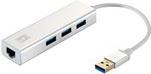 LevelOne USB-0503 - Hub - 3 x SuperSpeed USB3.0 + 1 x 10/100/1000 - Desktop (USB-0503)