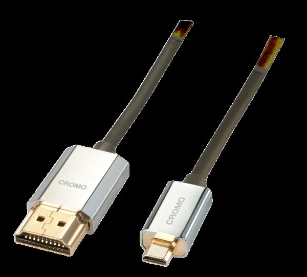 Lindy CROMO Slim High Speed HDMI to micro HDMI Cable with Ethernet - Video-/Audio-/Netzwerkkabel - HDMI - HDMI