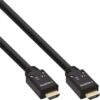 INLINE High Speed - HDMI-Kabel mit Ethernet - HDMI Stecker zu HDMI Stecker - 15 m - Dreifachisolierung - Schwarz - geformt